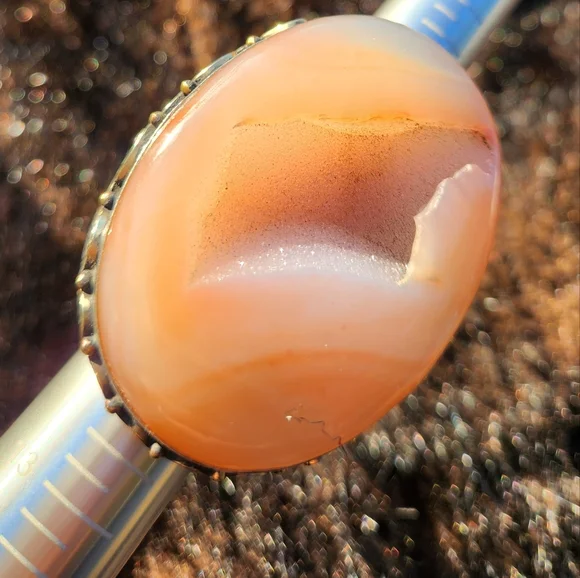 ✨️Pretty in Pink!✨️ Drusy Agate Adjustable Ring with Detail. One available ✨️ - Picture 10 of 15